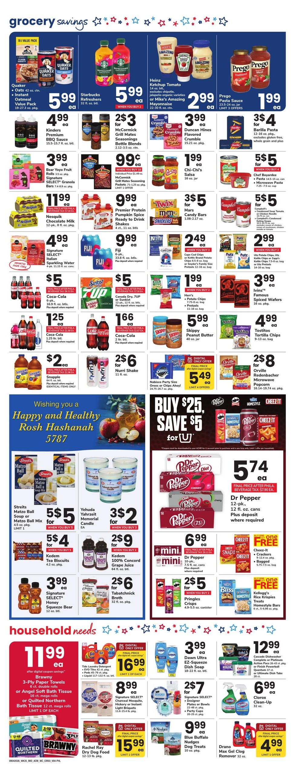 Acme Markets (Palmyra Area, NJ) Weekly Ad September 4 - 10, 2026