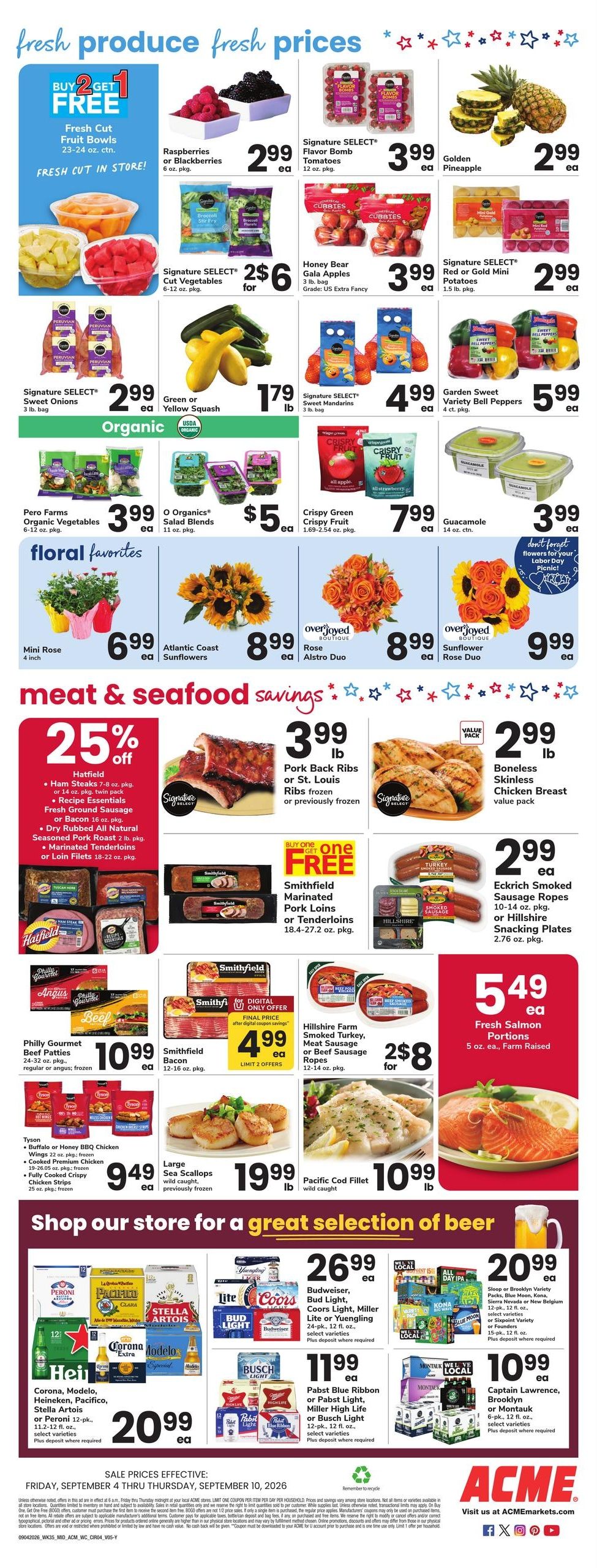 Acme Markets (Waterbury Area, CT) Weekly Ad September 4 - 10, 2026