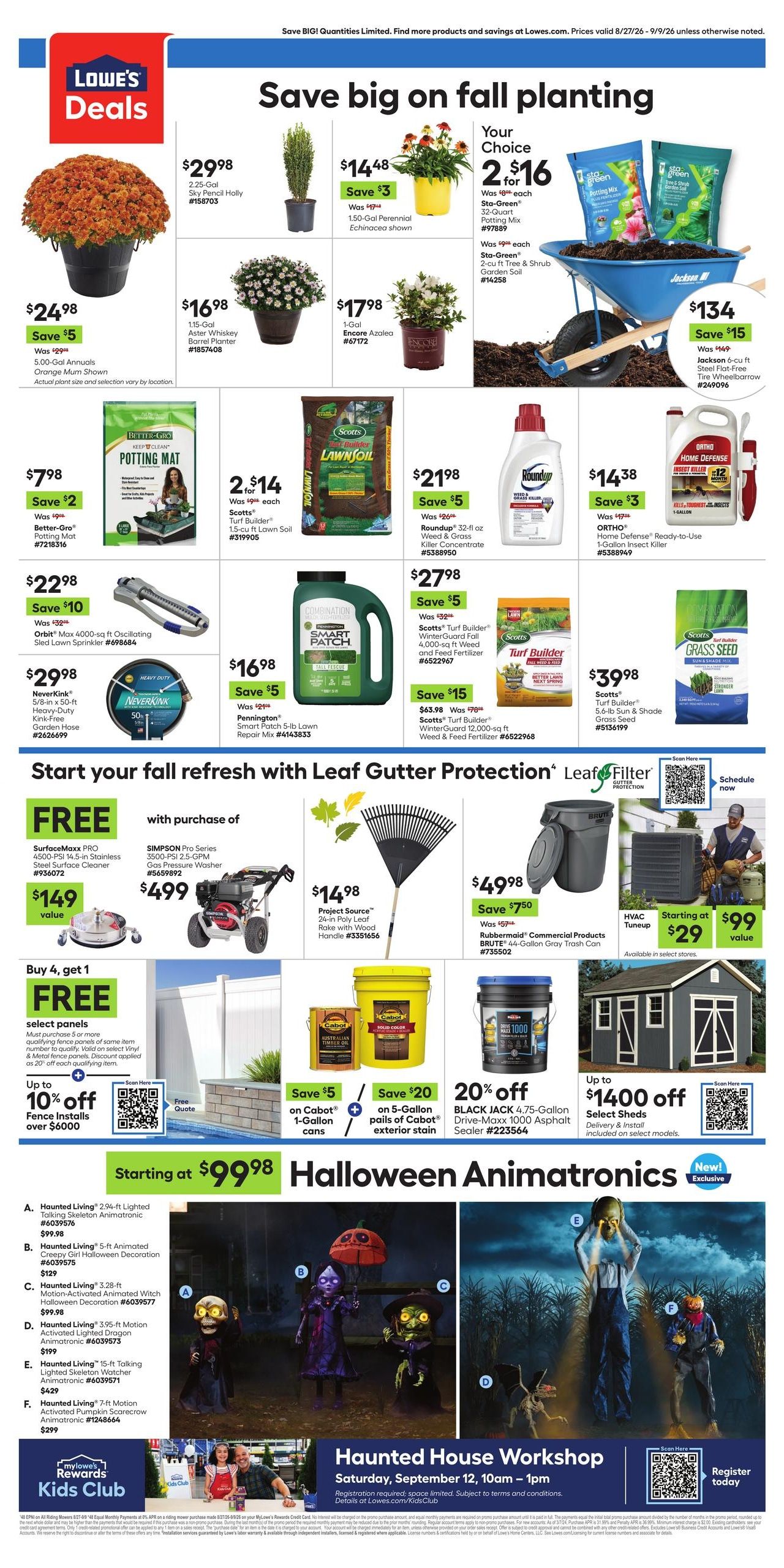 Lowe's (Asheville-Bryson City Area, NC) Weekly Ad August 27 - September 9, 2026
