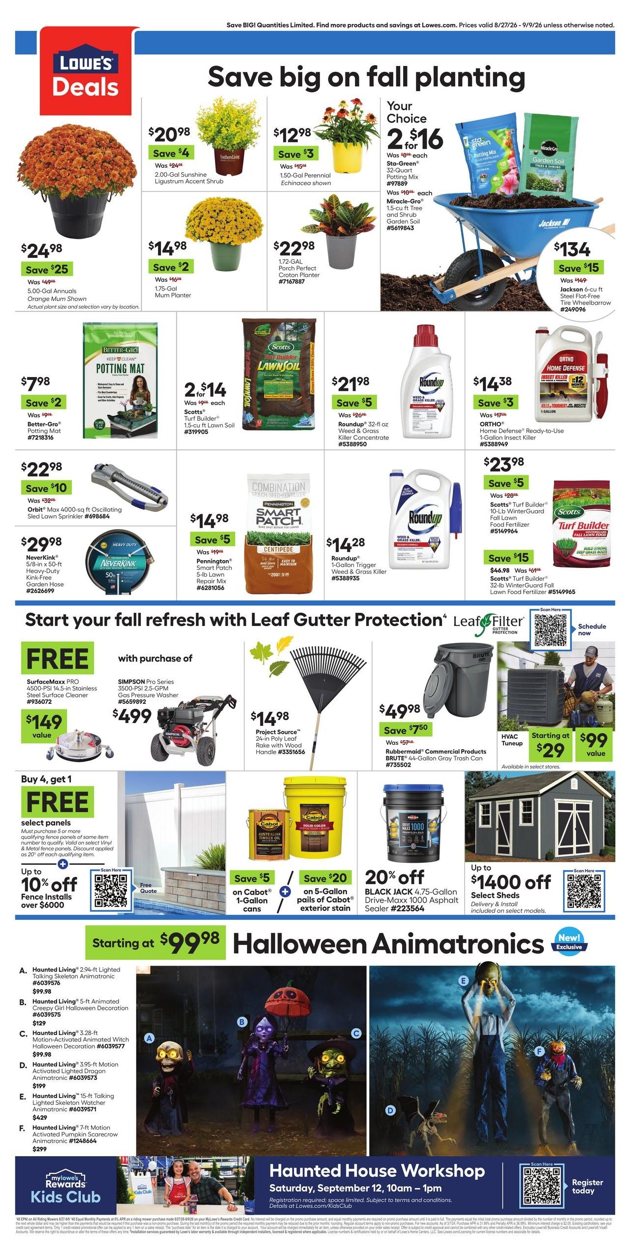 Lowe's (Barksdale Afb Area, LA) Weekly Ad August 27 - September 9, 2026