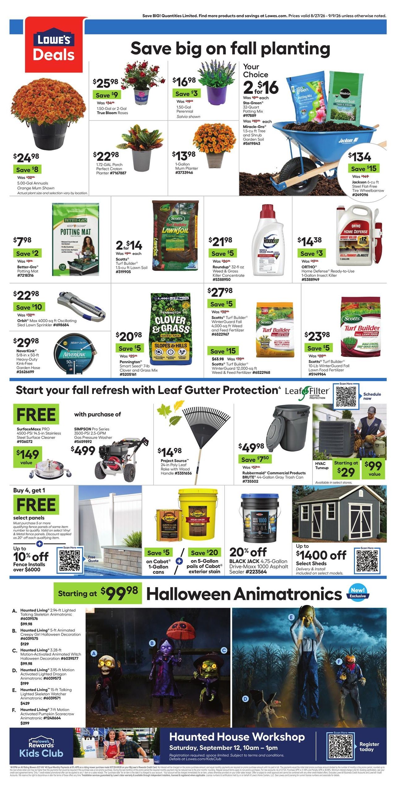 Lowe's (Boise Area, ID) Weekly Ad August 27 - September 9, 2026