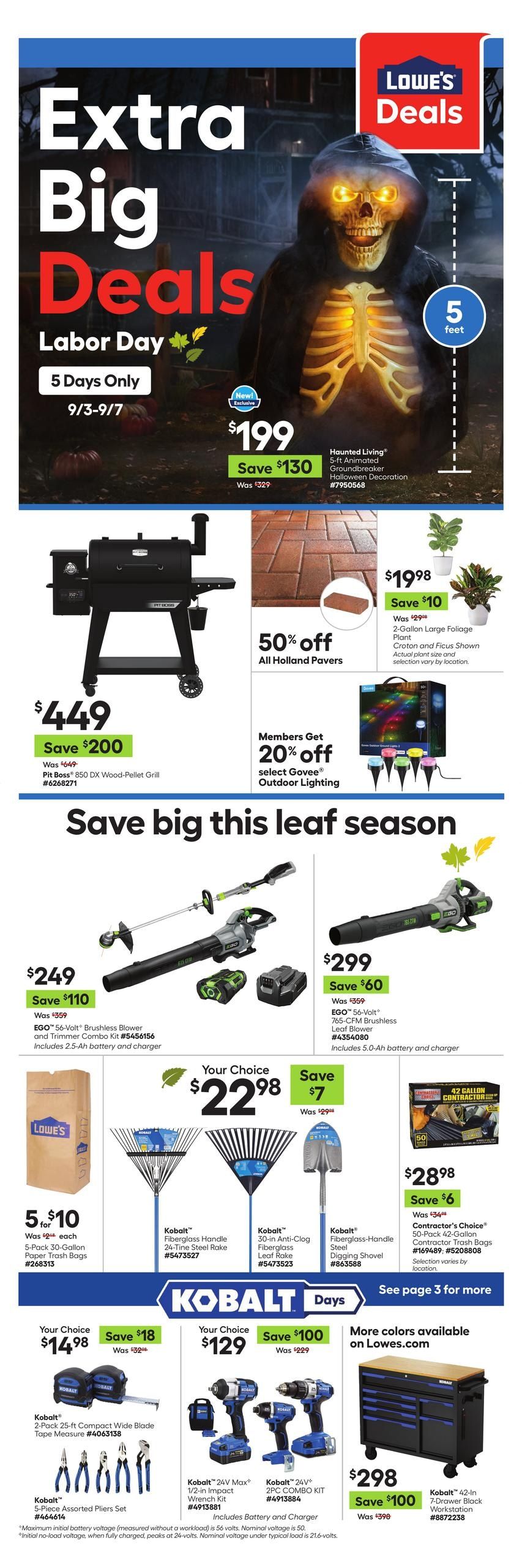 Lowe's (Corona Area, CA) Weekly Ad August 27 - September 9, 2026