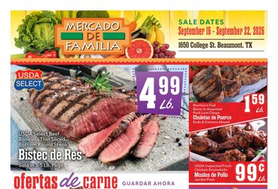 Mercado de Familia Weekly Ad September 16 - 22, 2026