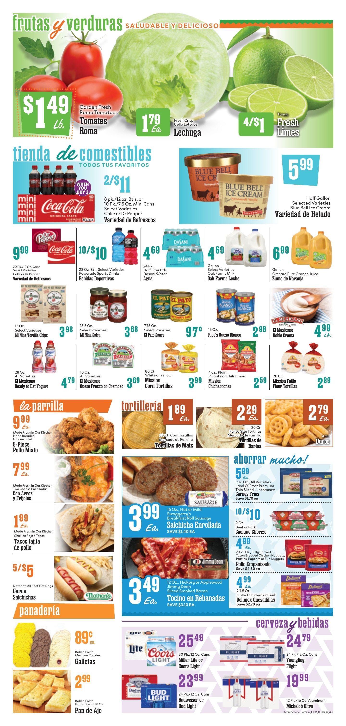 Mercado de Familia Weekly Ad September 16 - 22, 2026