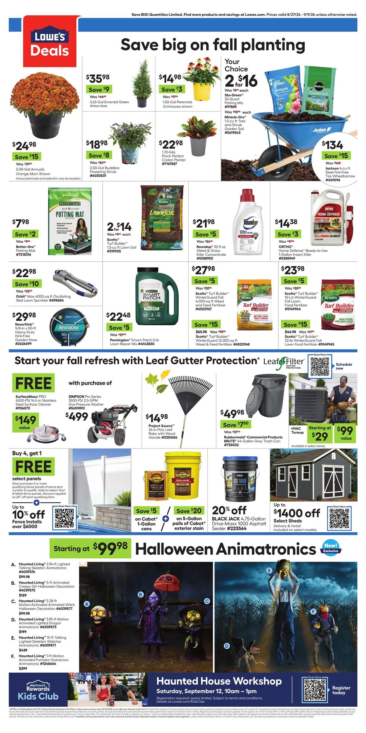 Lowe's (Andover Area, KS) Weekly Ad August 27 - September 9, 2026