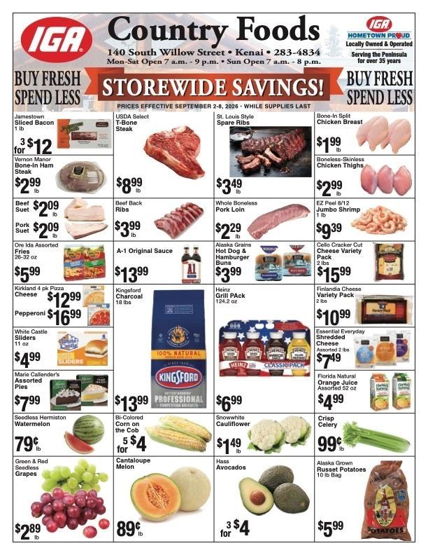 Country Foods IGA Weekly Ad September 8 - 14, 2026