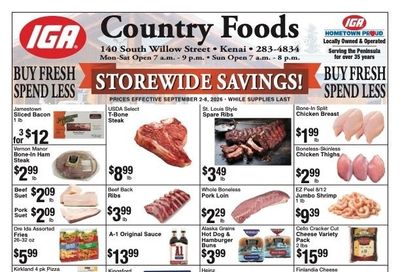 Country Foods IGA Weekly Ad September 8 - 14, 2026