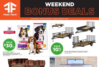 Fleet Farm Weekly Ad September 3 - 7, 2026