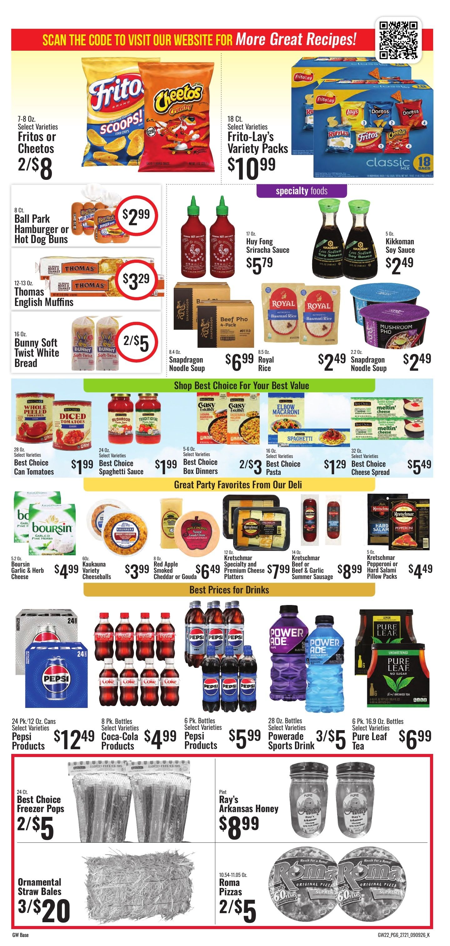 G&W Foods Farmers Market (Monette, AR) Weekly Ad September 9 - 22, 2026