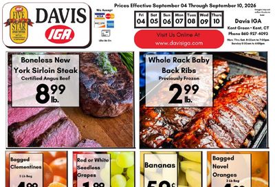 Davis IGA Weekly Ad September 4 - 10, 2026