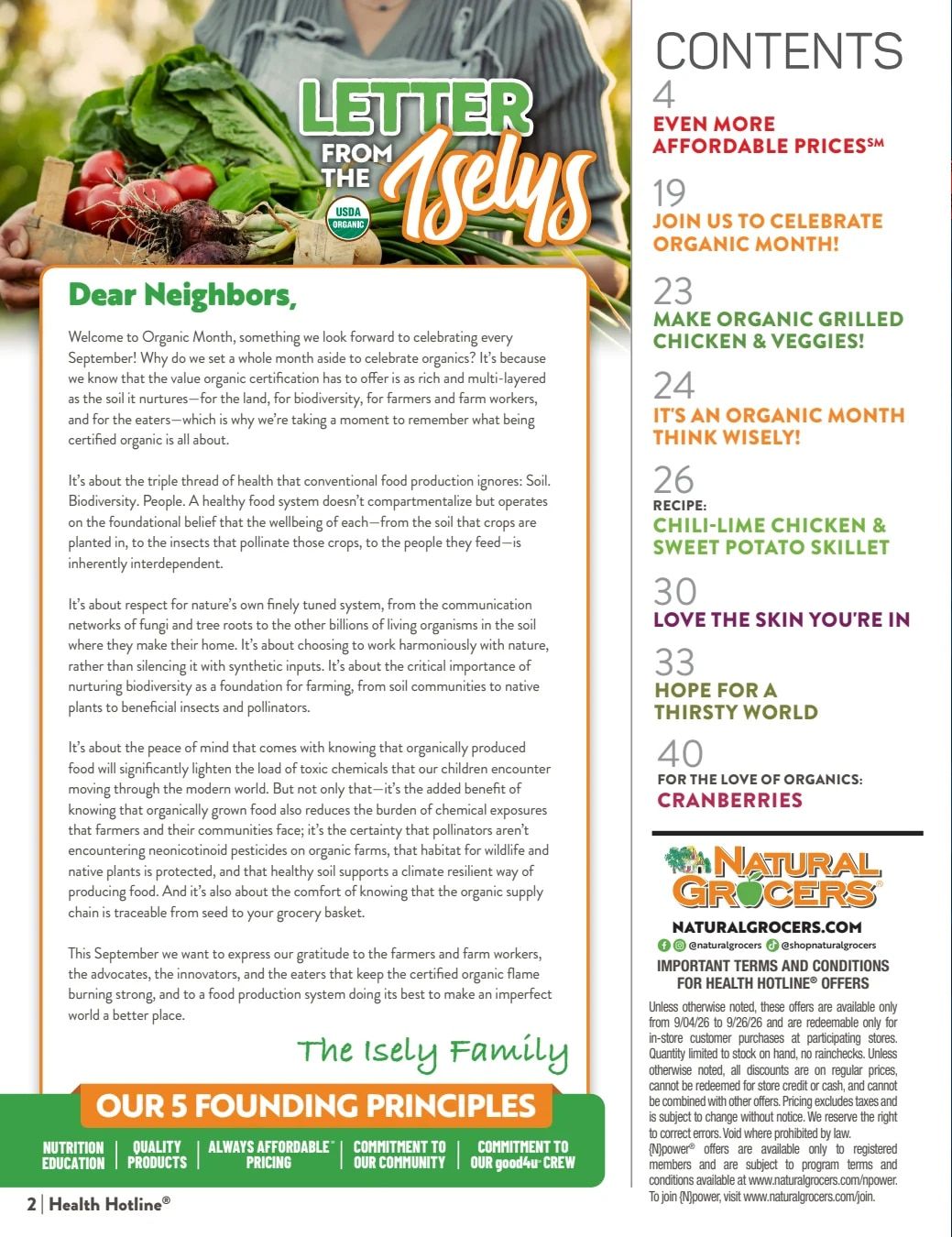 Natural Grocers Health Hotline Magazine Weekly Ad September 4 - 26, 2026