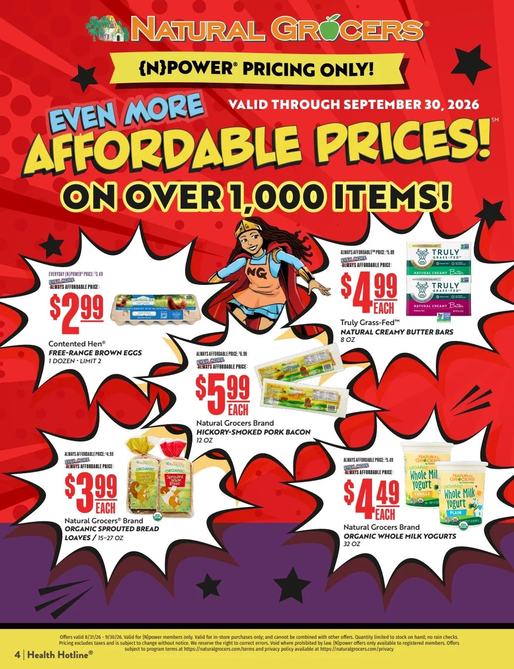 Natural Grocers Health Hotline Magazine Weekly Ad September 4 - 26, 2026