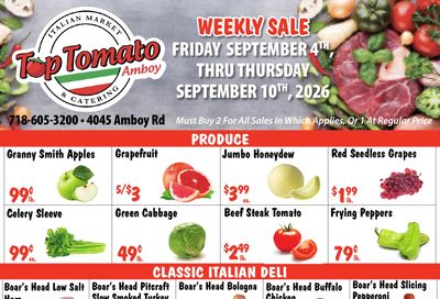 Top Tomato Amboy Weekly Ad September 4 - 10, 2026