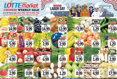 Lotte Plaza Market (Virginia) Chinese Weekly Ad September 4 - 10, 2026