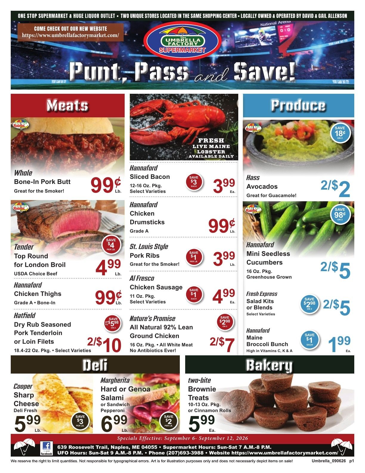 Umbrella Factory Supermarket Weekly Ad September 6 - 12, 2026