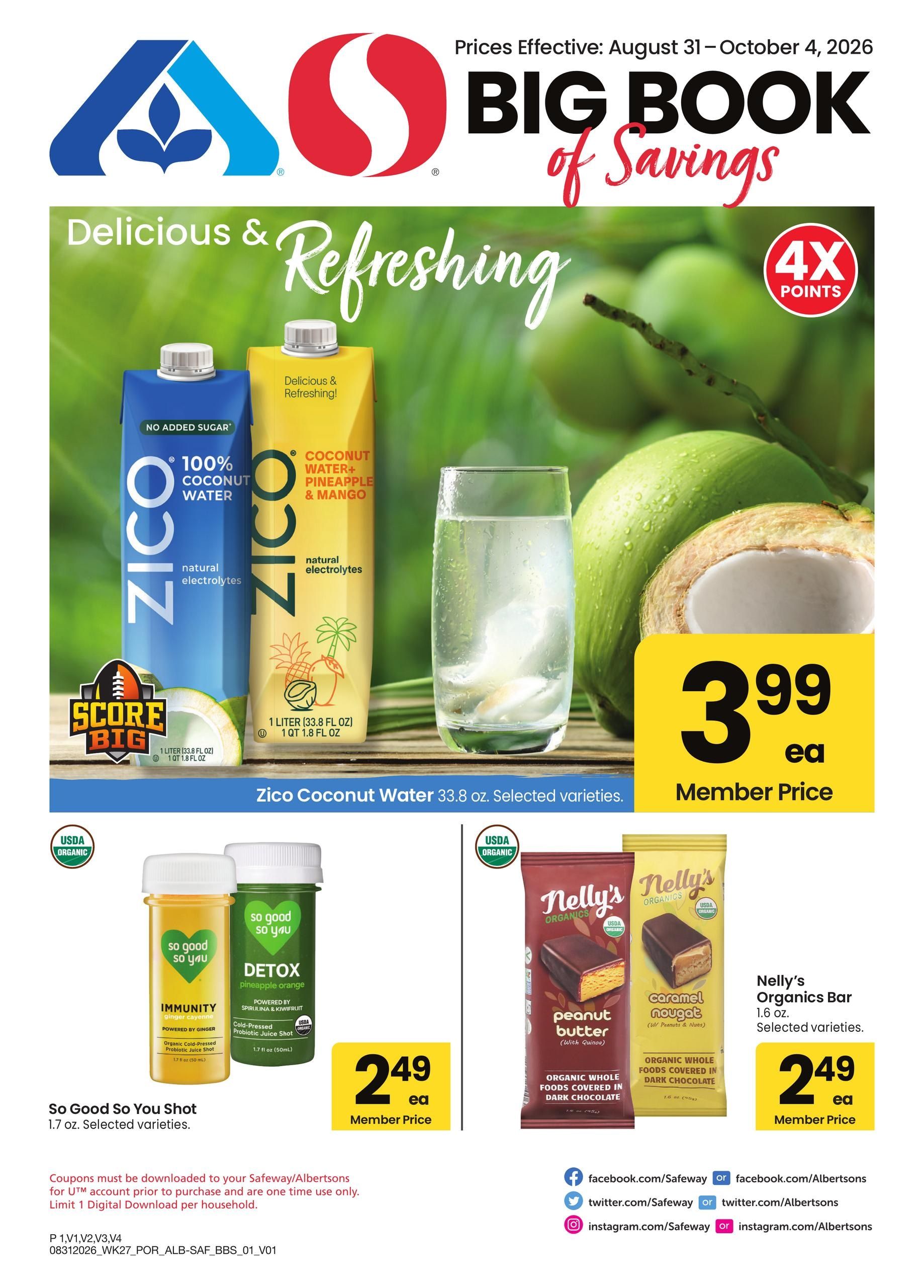 Safeway Big Book of Savings Weekly Ad August 31 - October 4, 2026