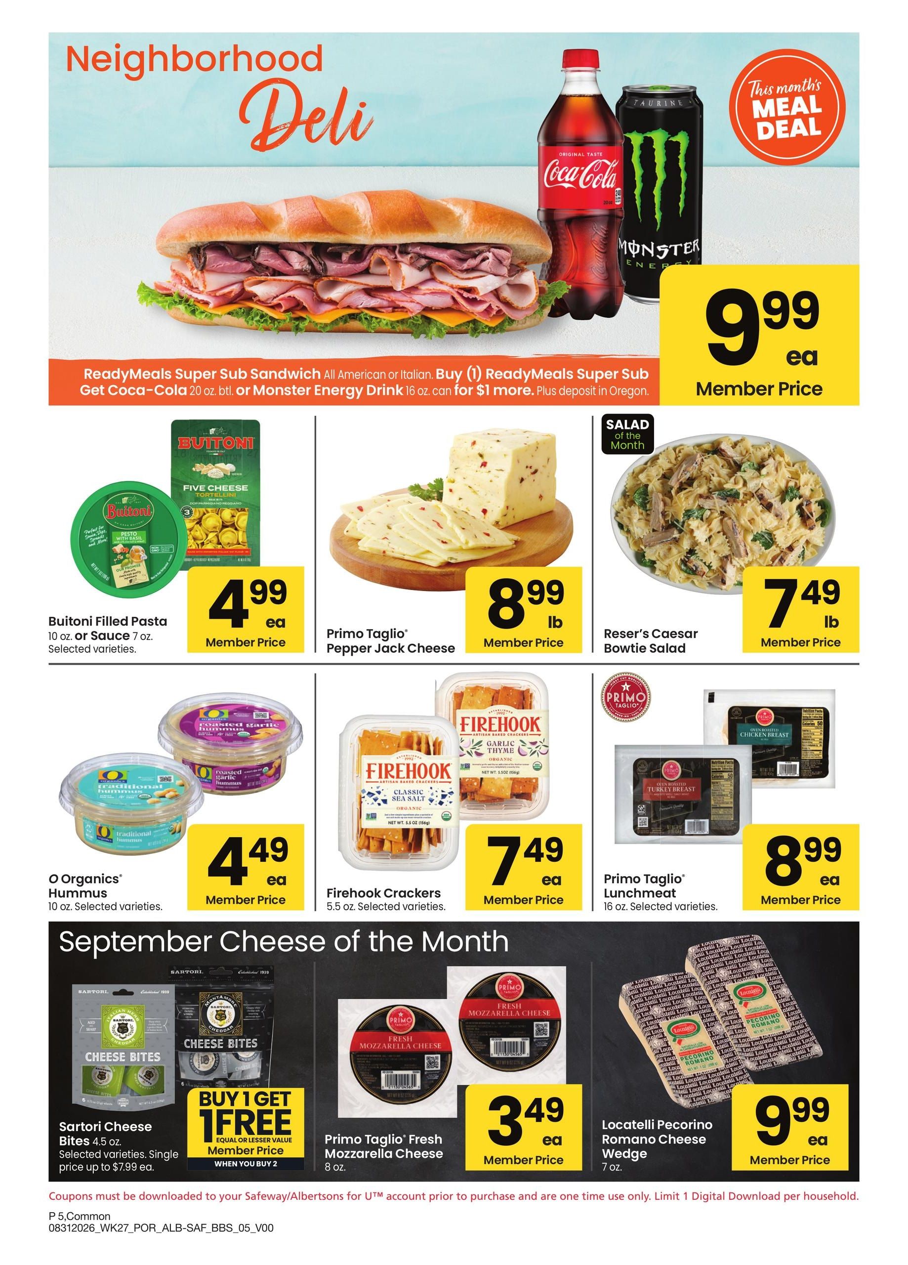 Safeway Big Book of Savings Weekly Ad August 31 - October 4, 2026