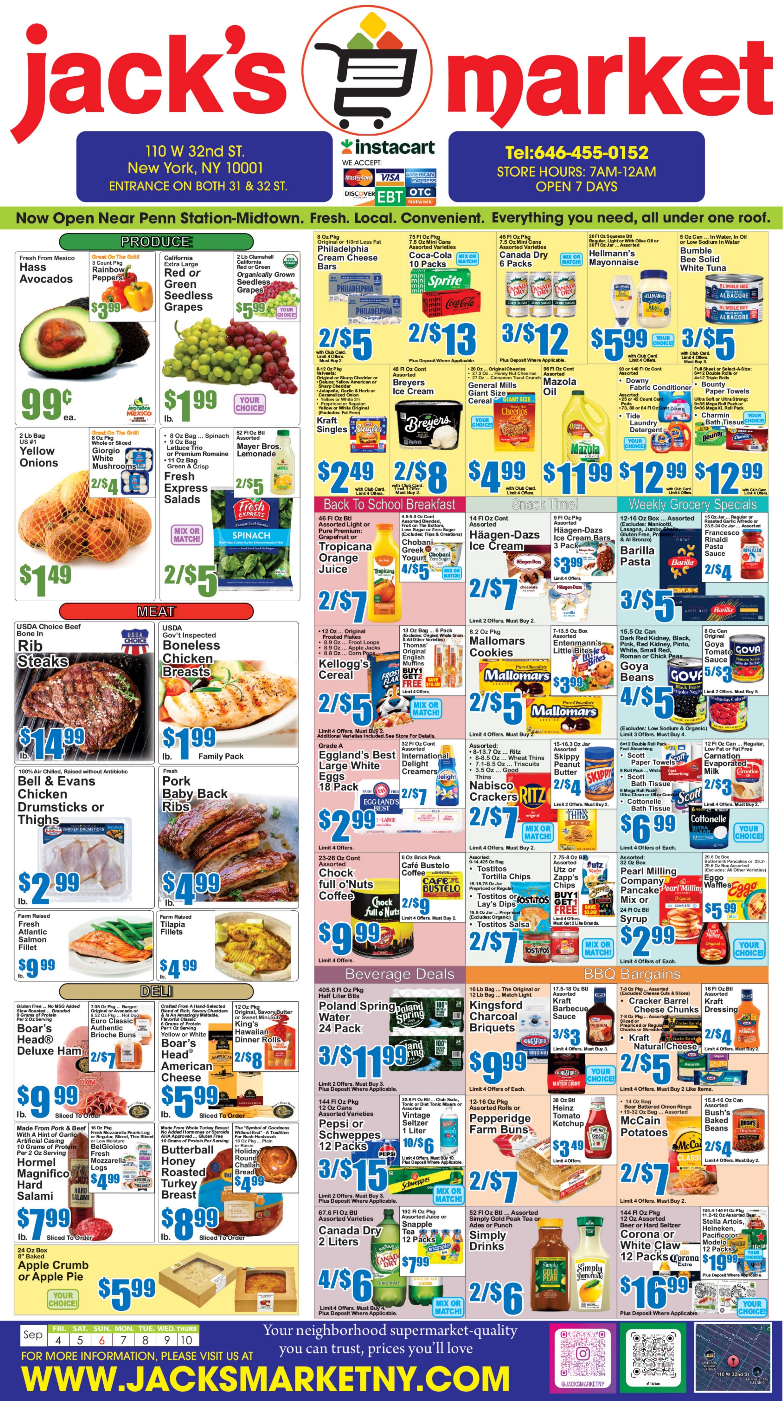Jack's Market NYC Weekly Ad September 4 - 10, 2026
