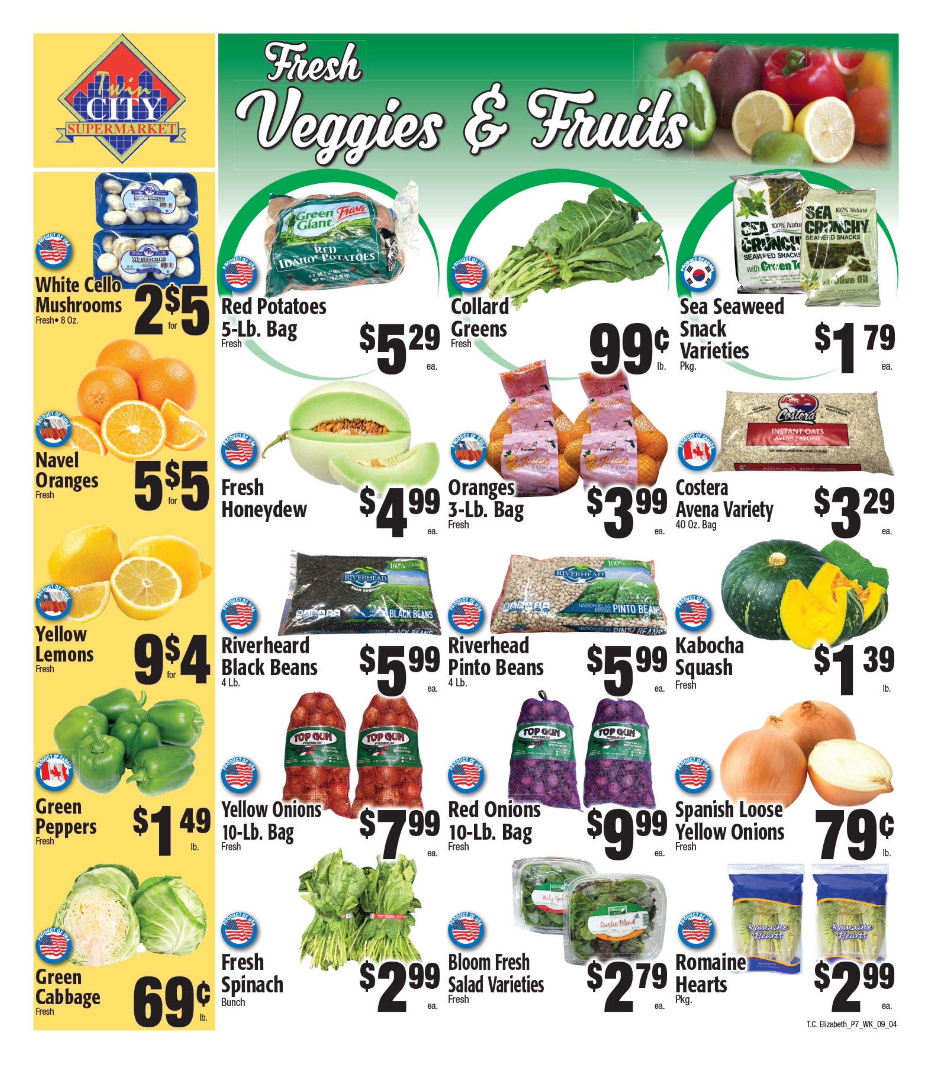 Twin City Supermarket (1016 Sherman Avenue, Elizabeth, NJ) Weekly Ad September 5 - 11, 2026