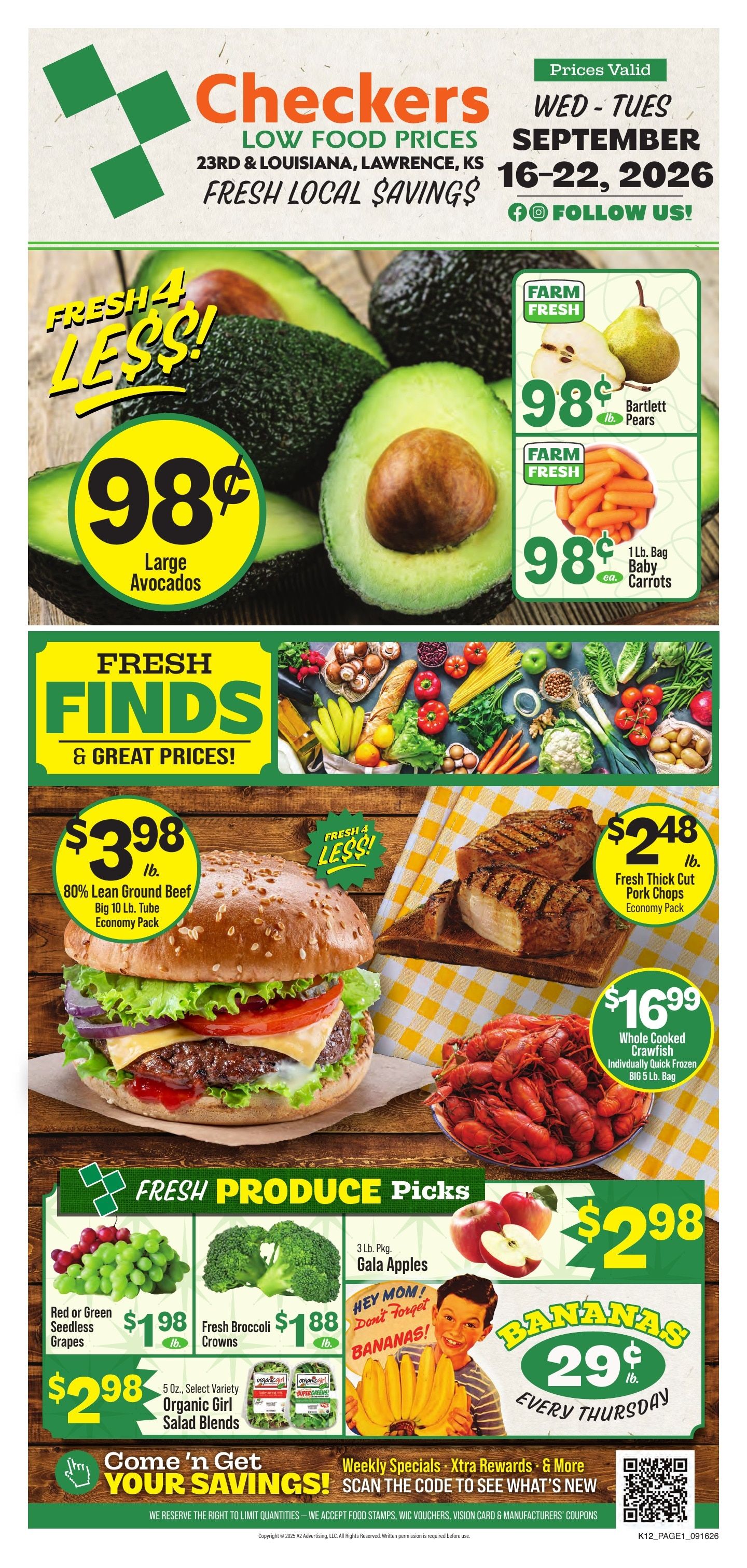 Checkers Foods Weekly Ad September 16 - 22, 2026