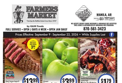 G&W Foods Farmers Market (Manila, AR) Weekly Ad September 9 - 22, 2026