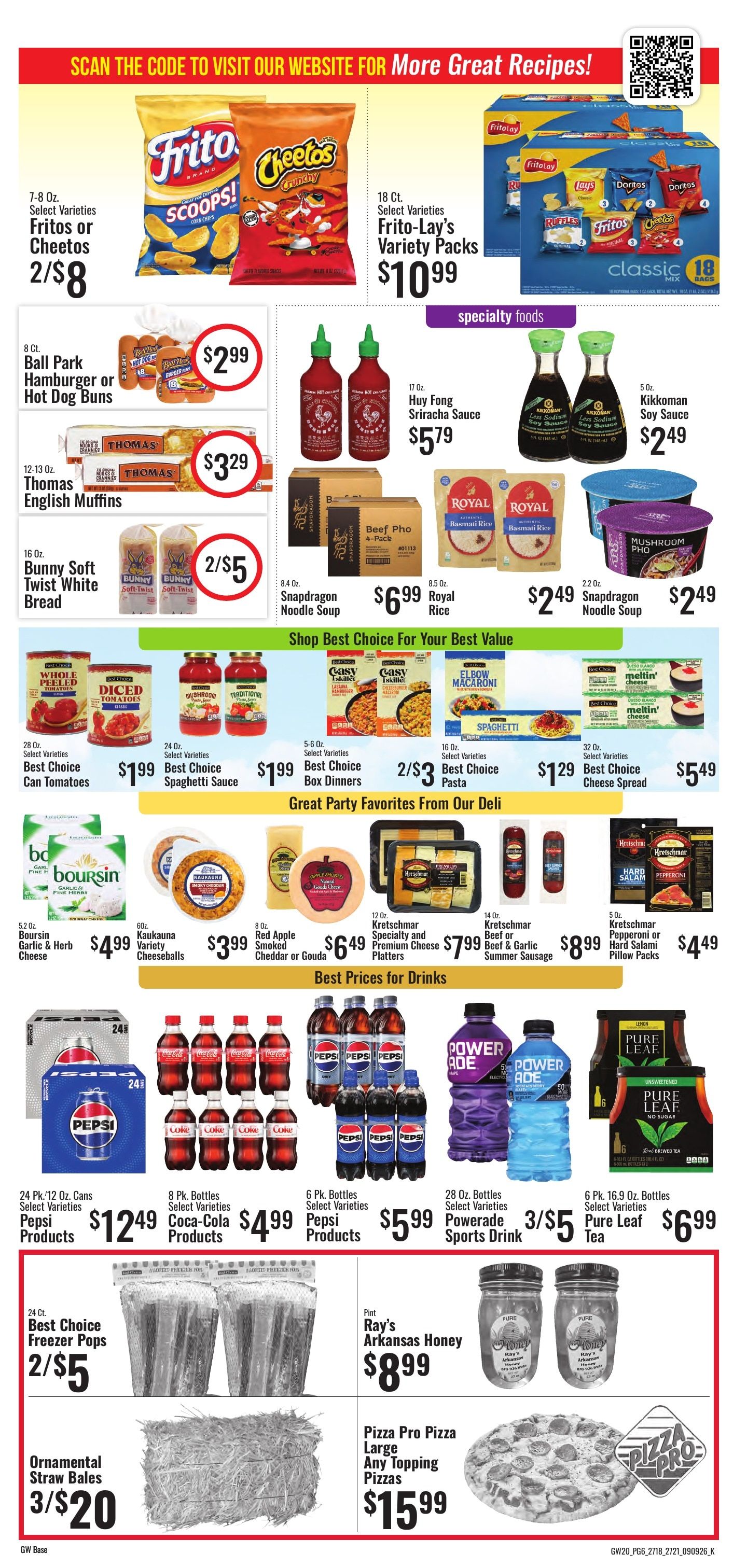 G&W Foods Farmers Market (Manila, AR) Weekly Ad September 9 - 22, 2026