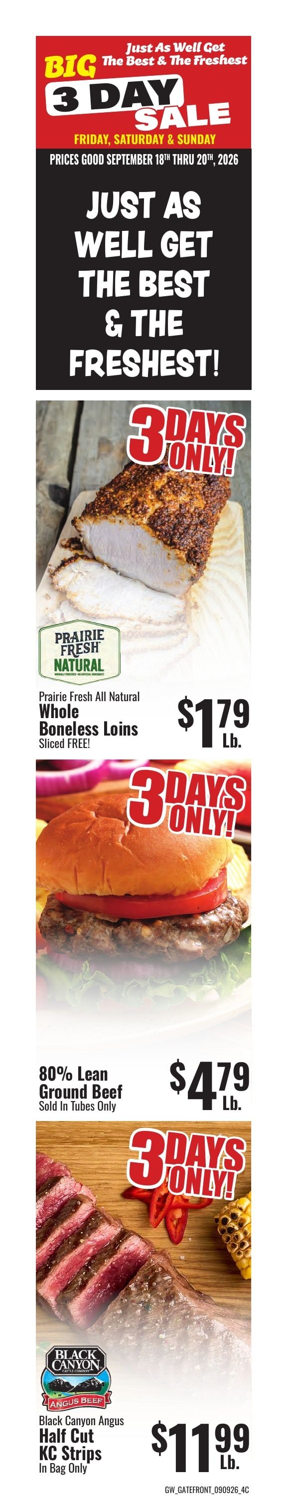 G&W Foods Farmers Market (Manila, AR) Weekly Ad September 9 - 22, 2026