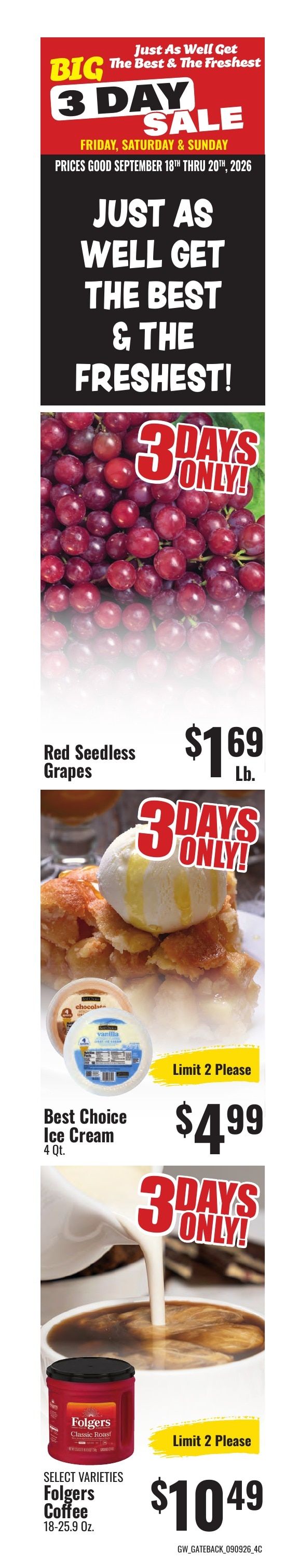 G&W Foods Farmers Market (Manila, AR) Weekly Ad September 9 - 22, 2026