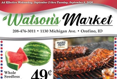 Harvest Foods (Culdesac Area, ID) Weekly Ad September 2 - 8, 2026