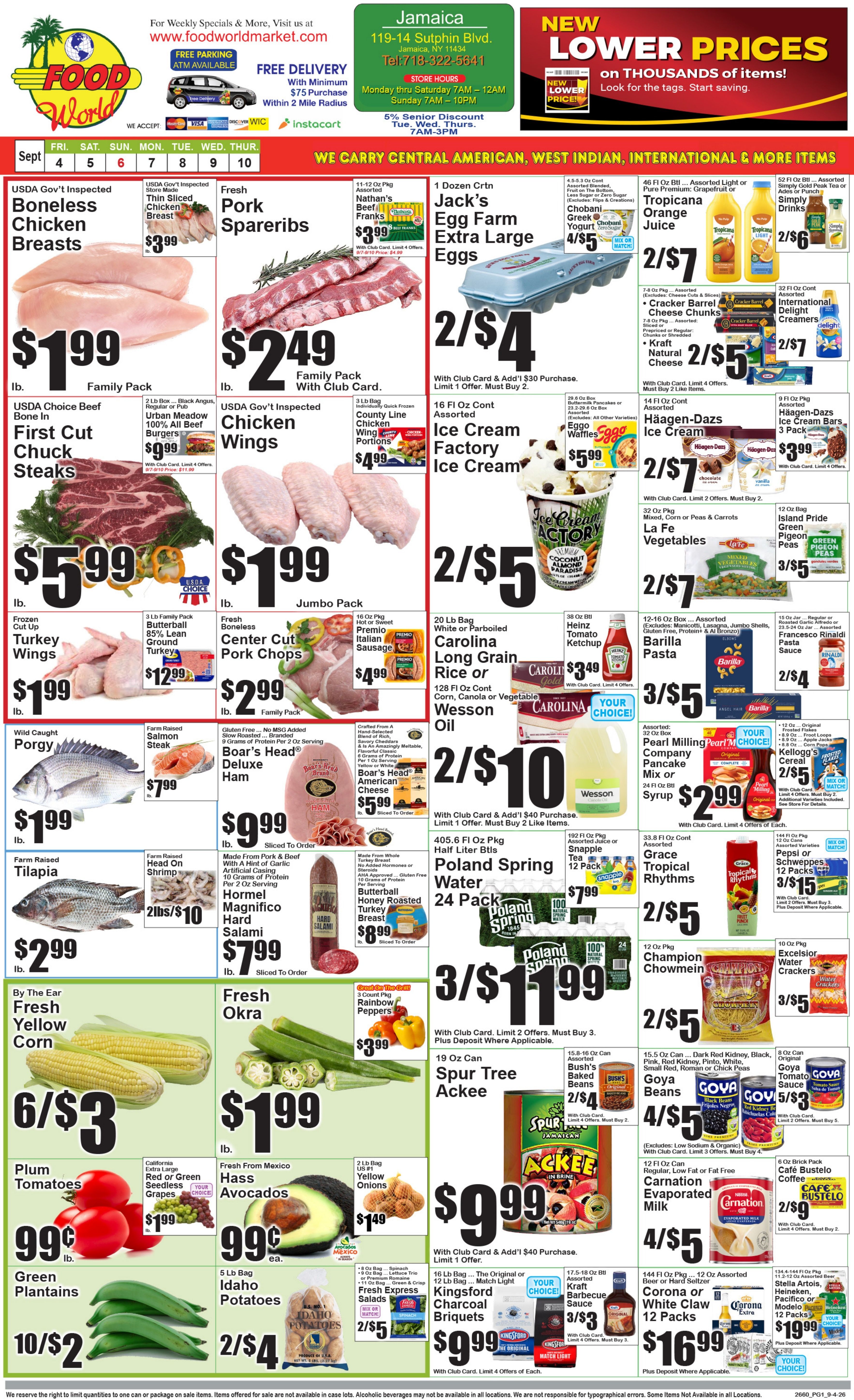 Food World Supermarket Weekly Ad September 4 - 10, 2026
