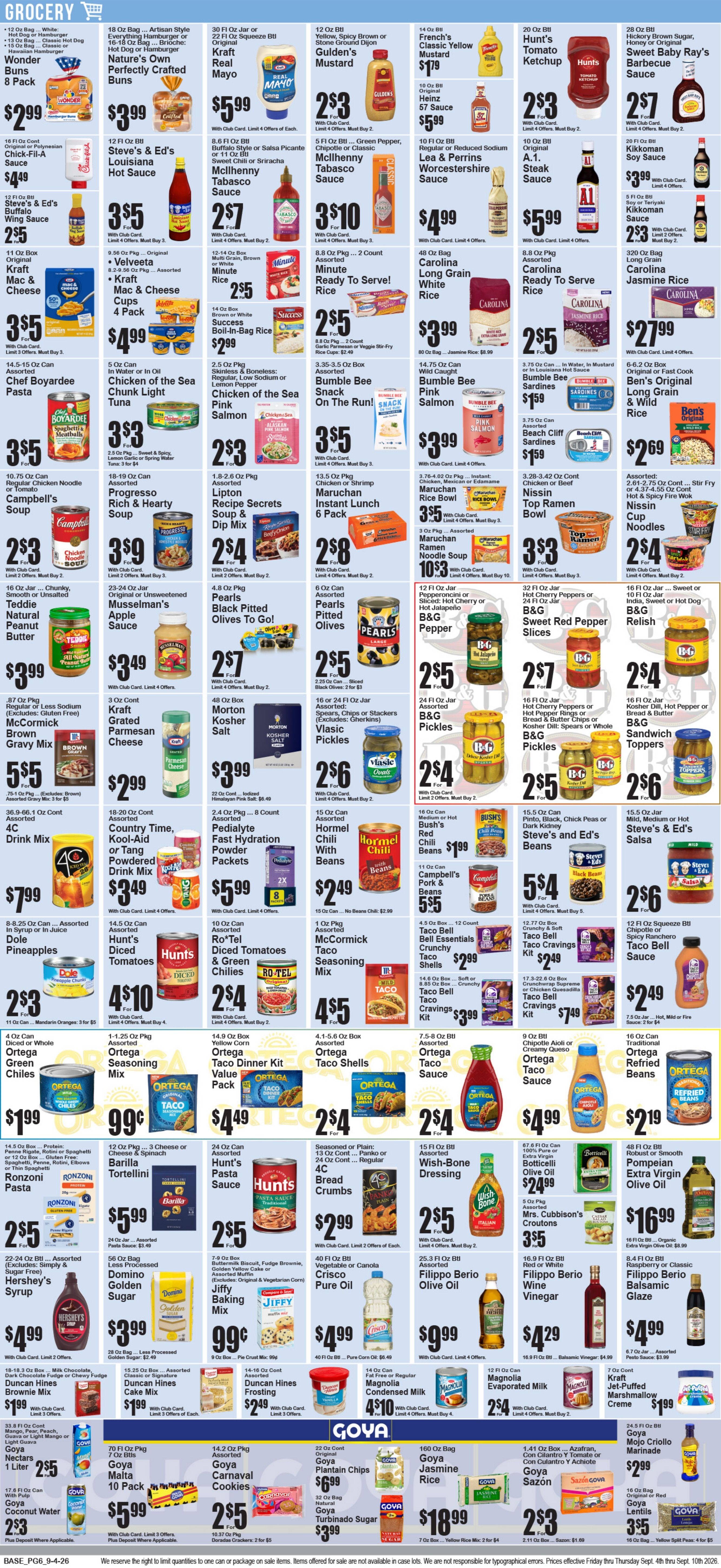 Food World Supermarket Weekly Ad September 4 - 10, 2026
