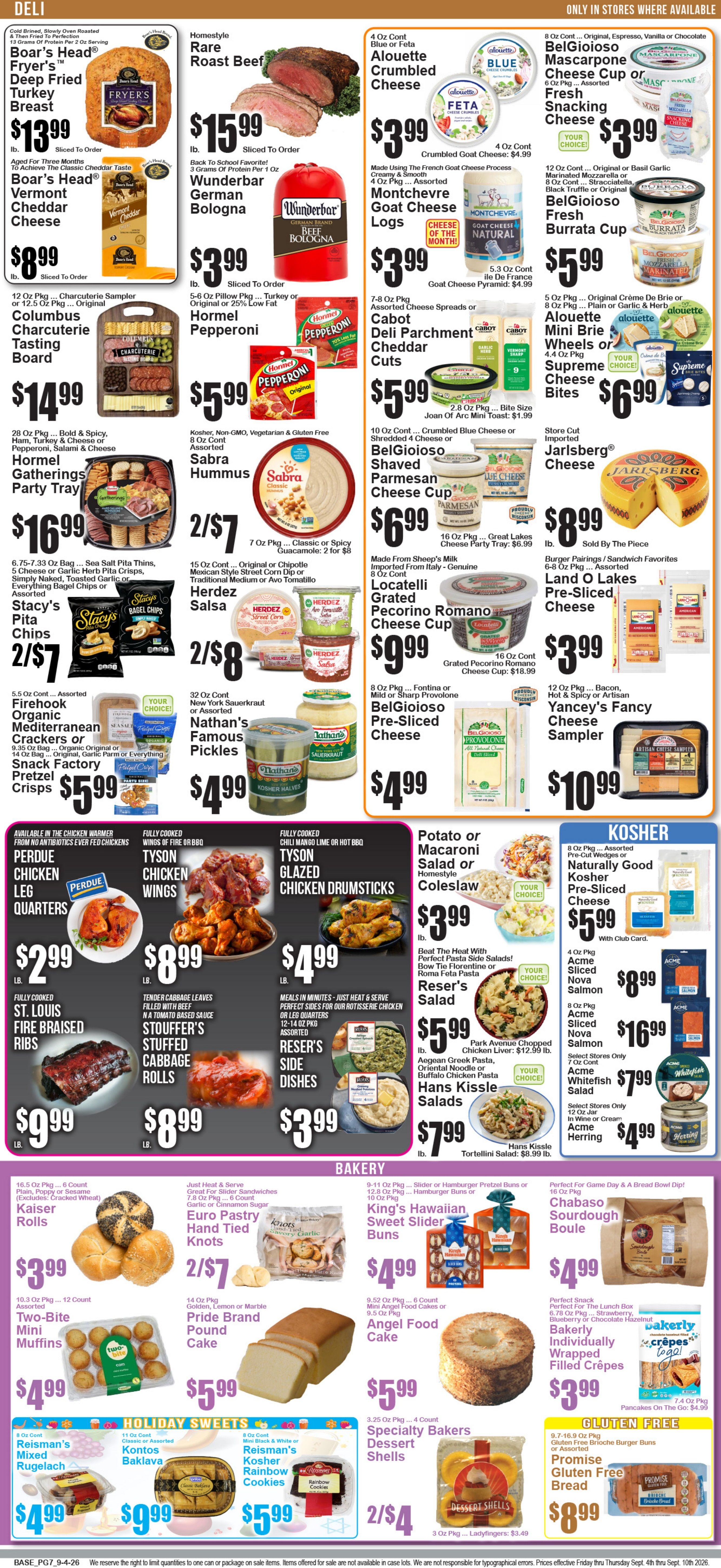 Food World Supermarket Weekly Ad September 4 - 10, 2026