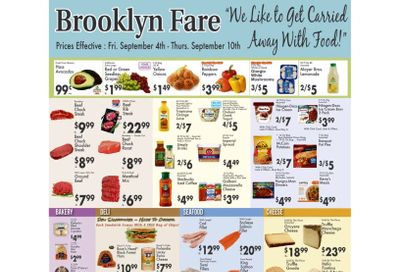 Brooklyn Fare Weekly Ad September 4 - 10, 2026