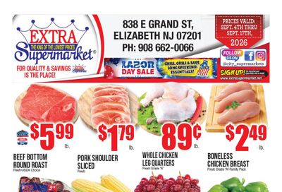 Extra Supermarket (Elizabeth-Woodbridge Area, NJ) Weekly Ad September 4 - 17, 2026