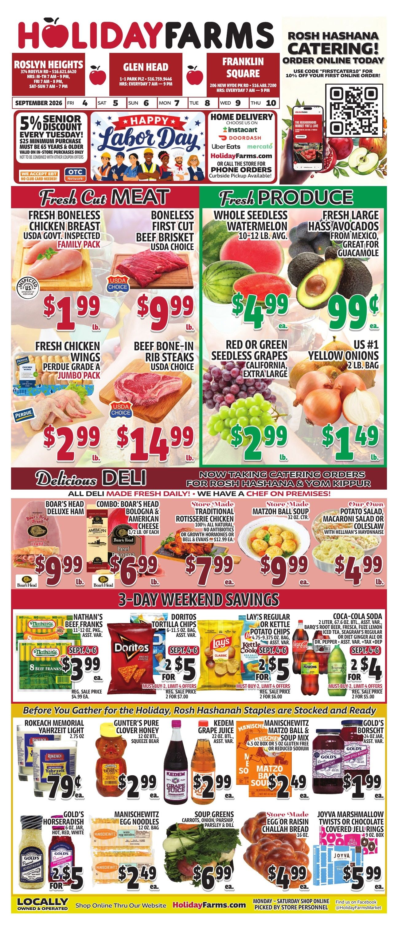 Holiday Farms Weekly Ad September 4 - 10, 2026