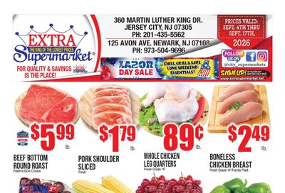 Extra Supermarket (Jersey City Area, NJ) Weekly Ad September 4 - 17, 2026