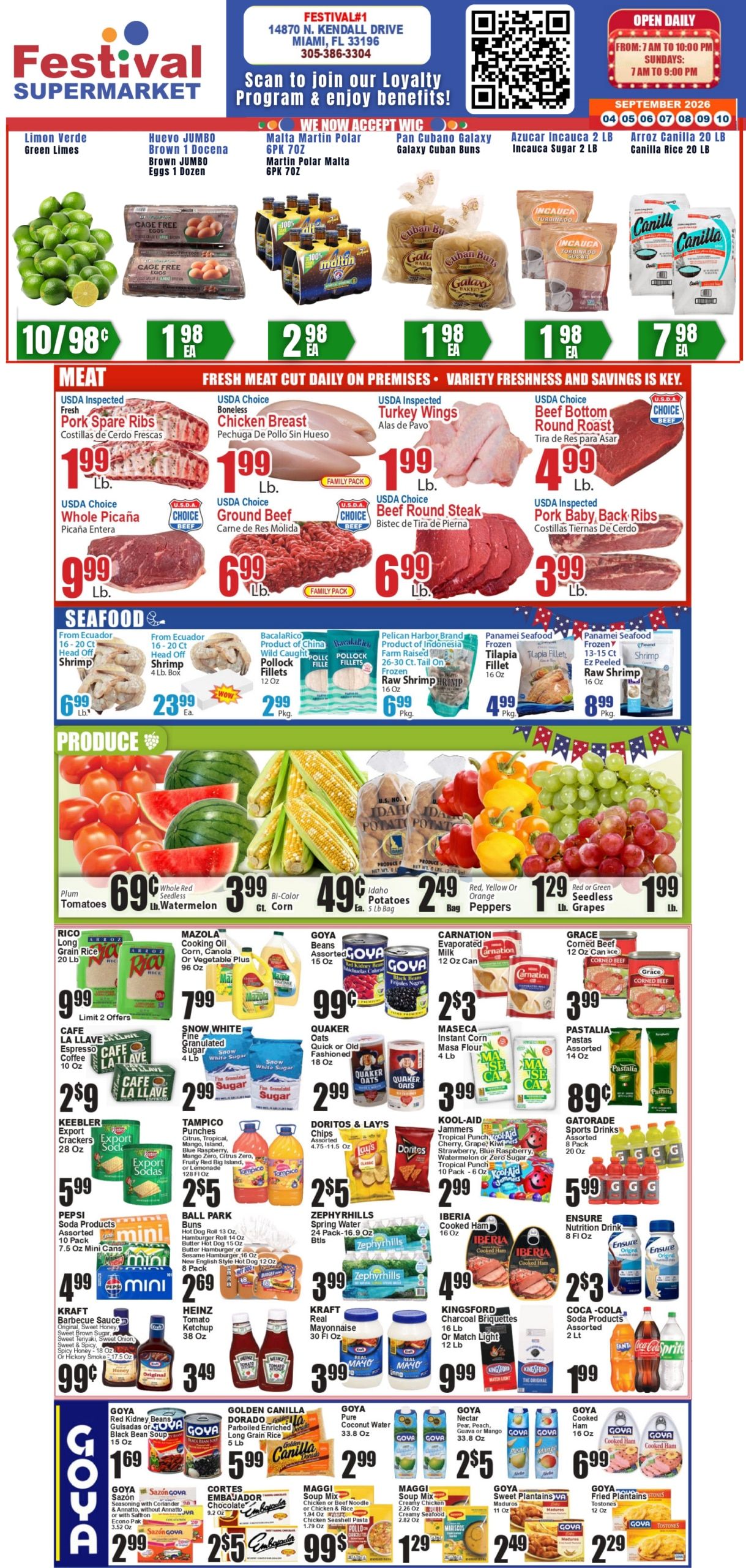Festival Supermarket Weekly Ad September 4 - 10, 2026