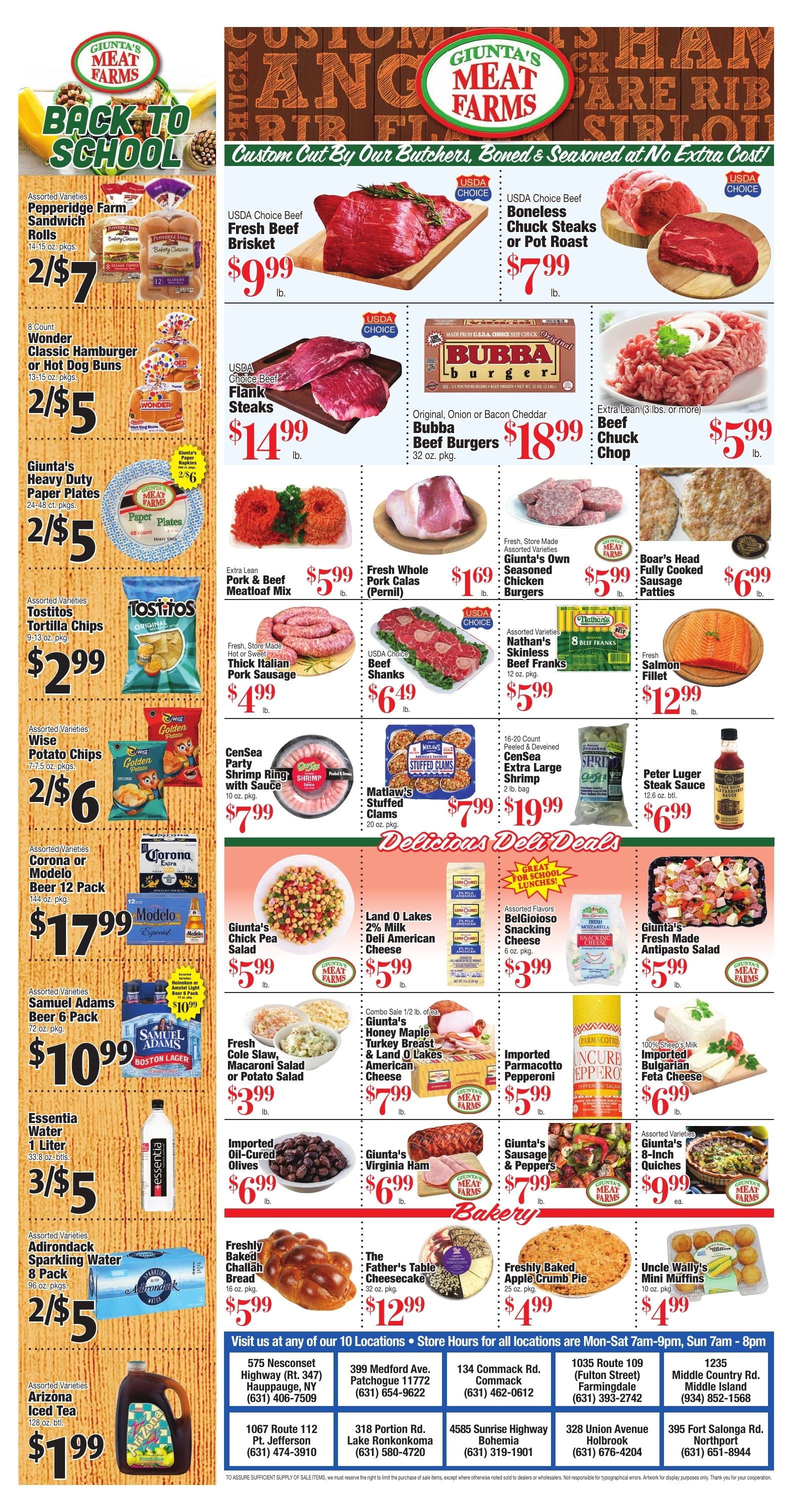Giunta's Meat Farms Weekly Ad September 4 - 10, 2026
