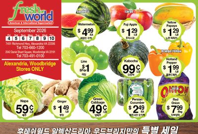 Fresh World Asian Weekly Ad September 4 - 10, 2026