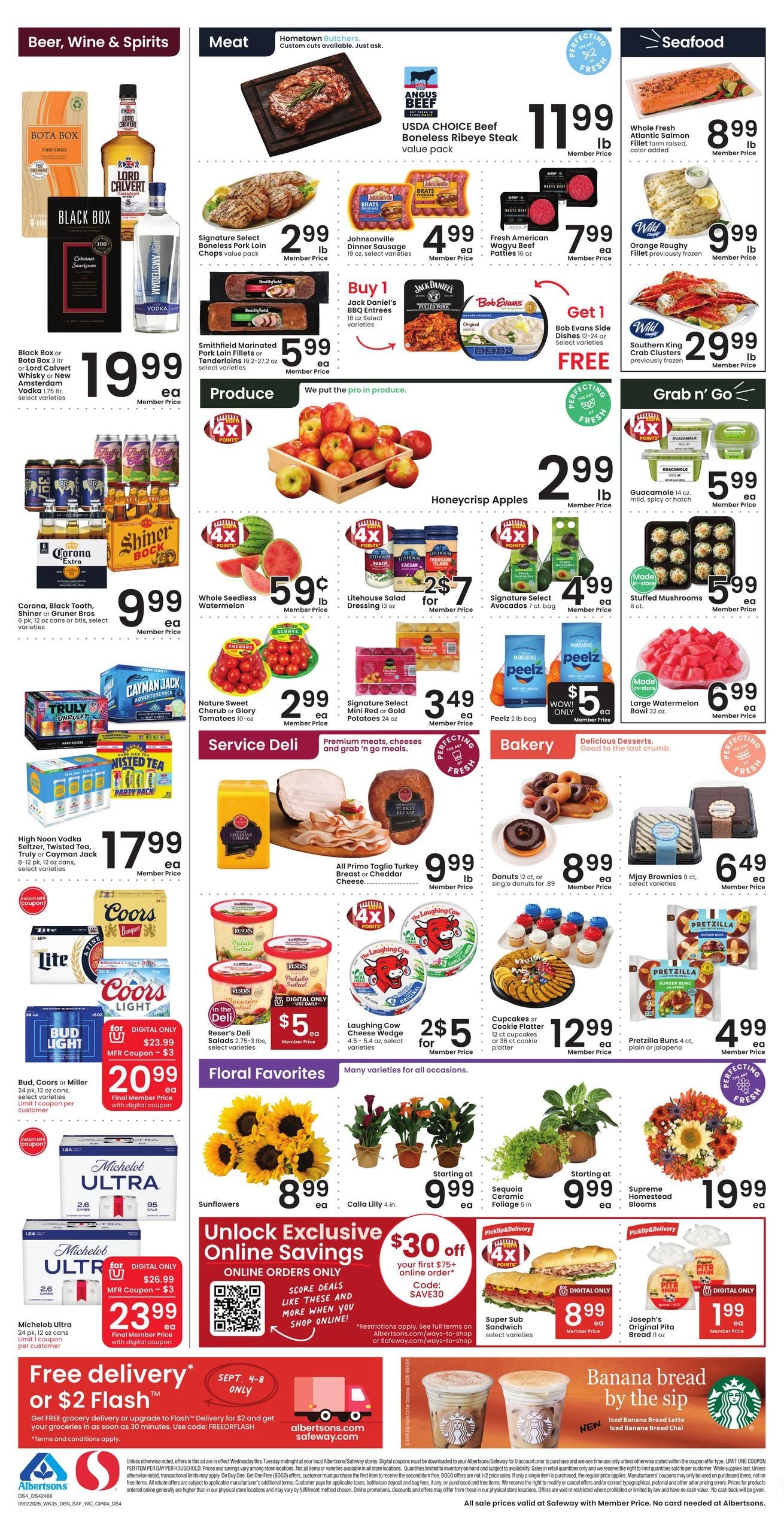 Safeway (Buford Area, WY) Weekly Ad September 2 - 8, 2026