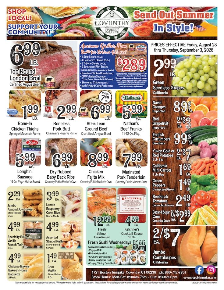 Coventry Public Market Weekly Ad September 4 - 10, 2026