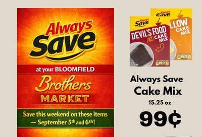 Brothers Market (207 E. Locust, Bloomfield, IA) 2 Day Sale Weekly Ad September 5 - 6, 2026