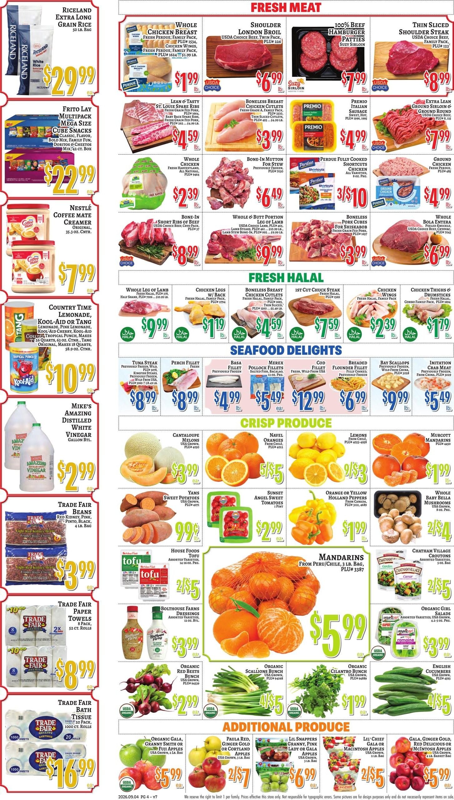 Trade Fair Supermarket Weekly Ad September 4 - 10, 2026