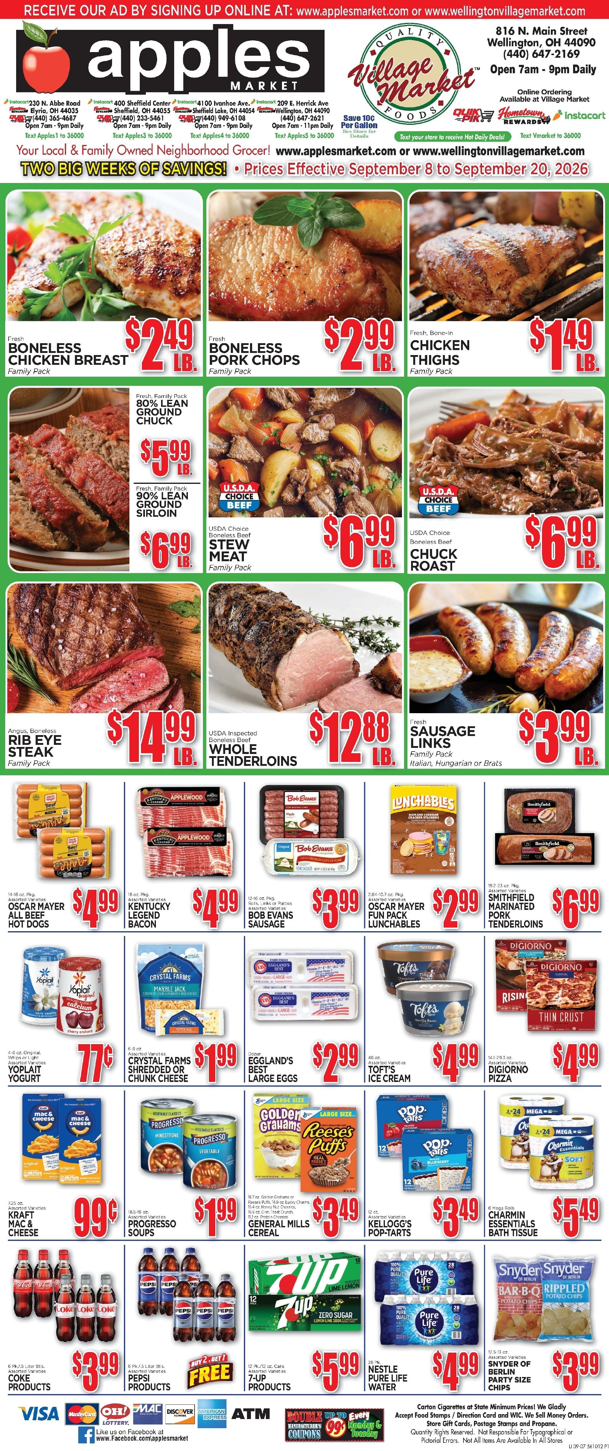 Village Market Ohio Weekly Ad September 7 - 20, 2026