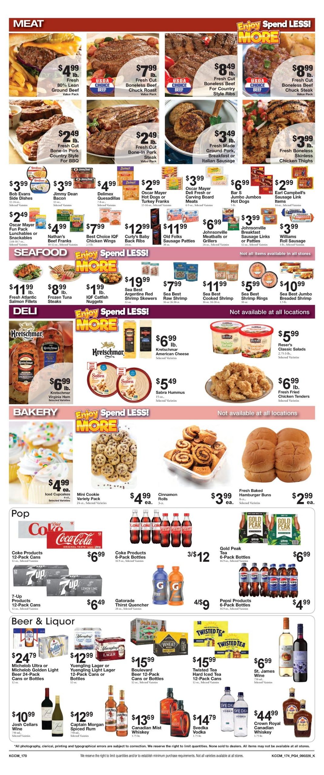 Bratchers Market Weekly Ad September 2 - 8, 2026