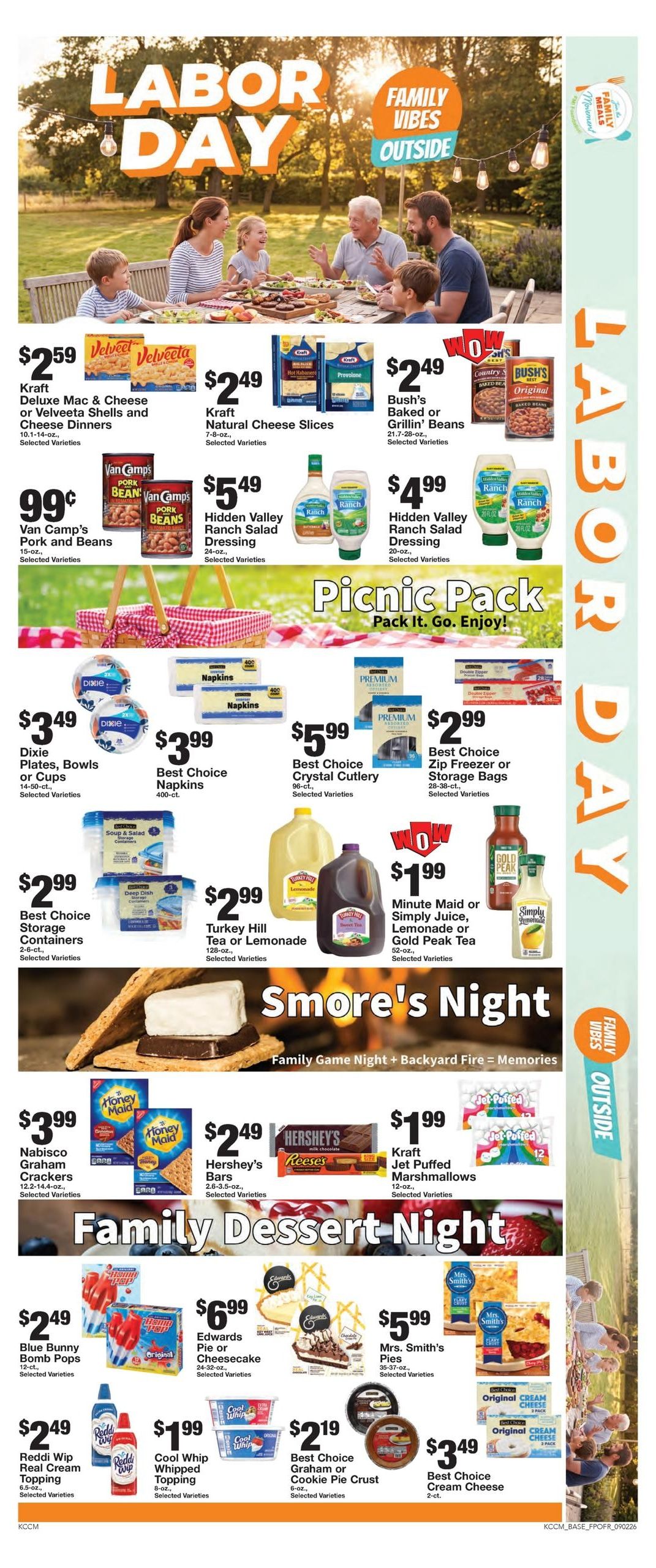Bratchers Market Weekly Ad September 2 - 8, 2026