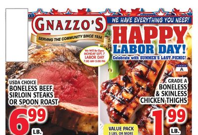 Gnazzo's Food Center Weekly Ad September 2 - 8, 2026