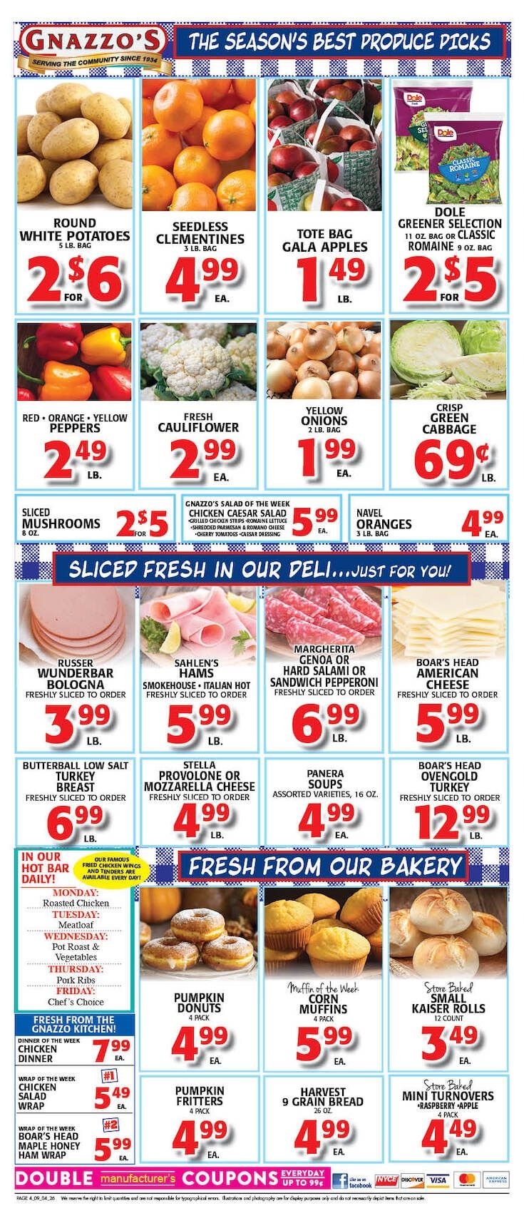 Gnazzo's Food Center Weekly Ad September 2 - 8, 2026