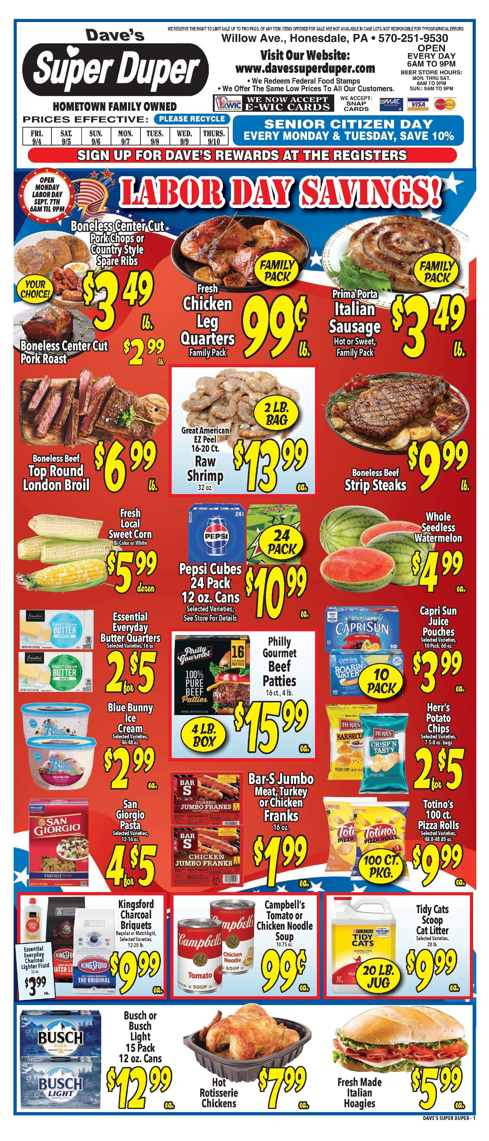 Dave's Super Duper Weekly Ad September 4 - 10, 2026