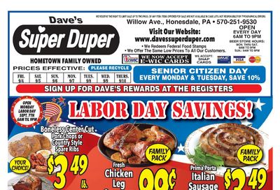Dave's Super Duper Weekly Ad September 4 - 10, 2026